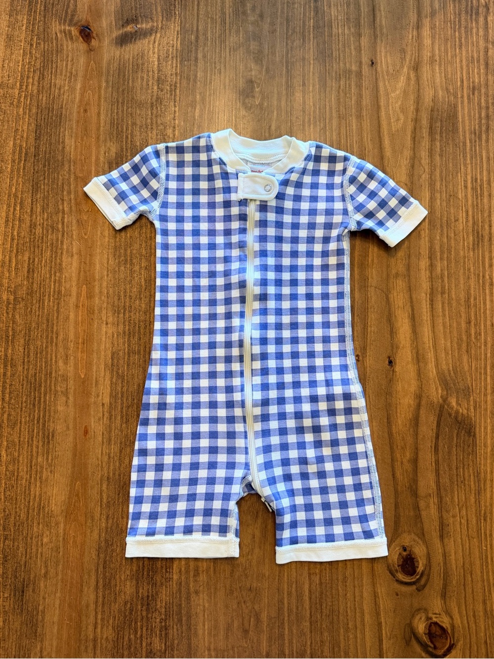 Hanna Anderson Blue Gingham Romper